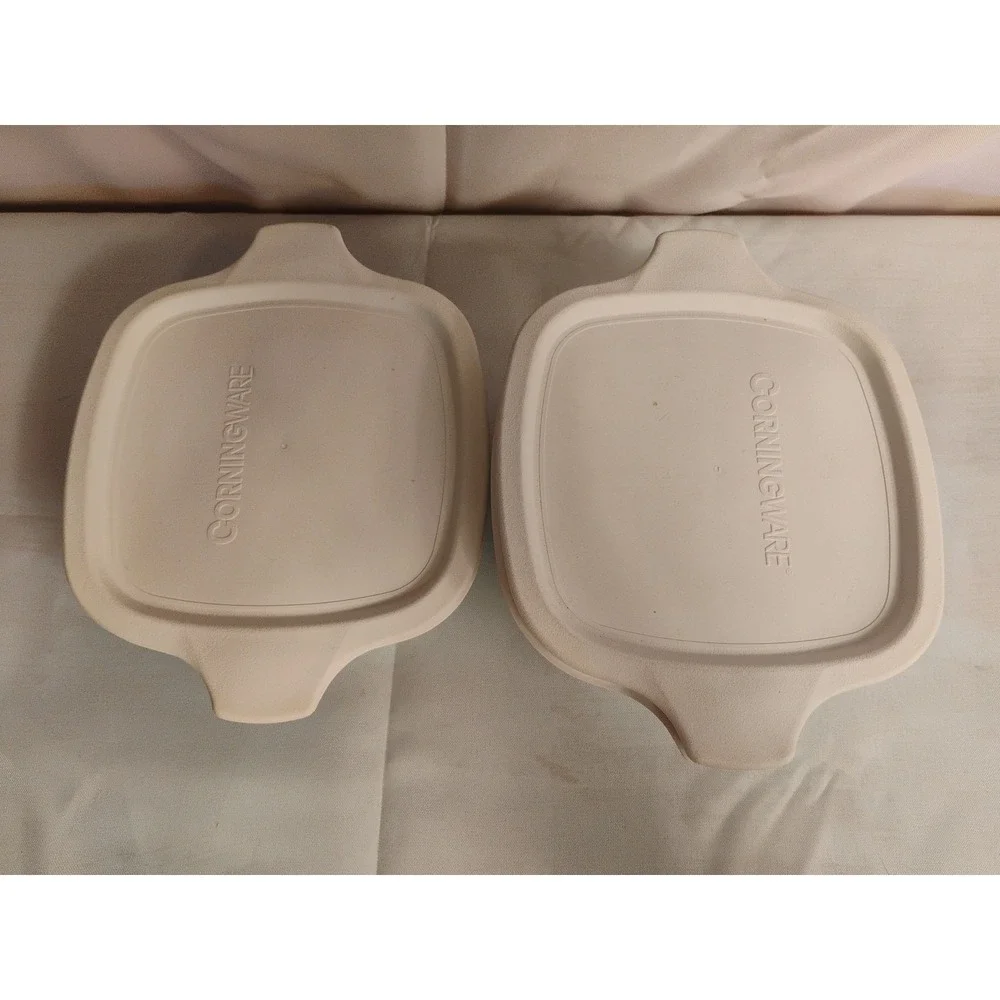 Vtg 2pc‎ Lot Corningware Bowls W/Lids P-44-B P-41-B Cornflower 1 3/4 & 2 3/4 Cup